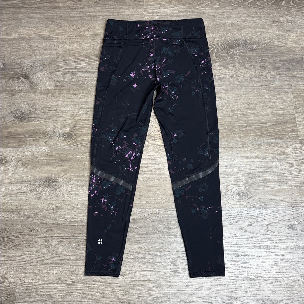 Sweaty Betty Zero Gravity Full Length Leggings Daisy Floral Print Black Large - Picture 7 of 10